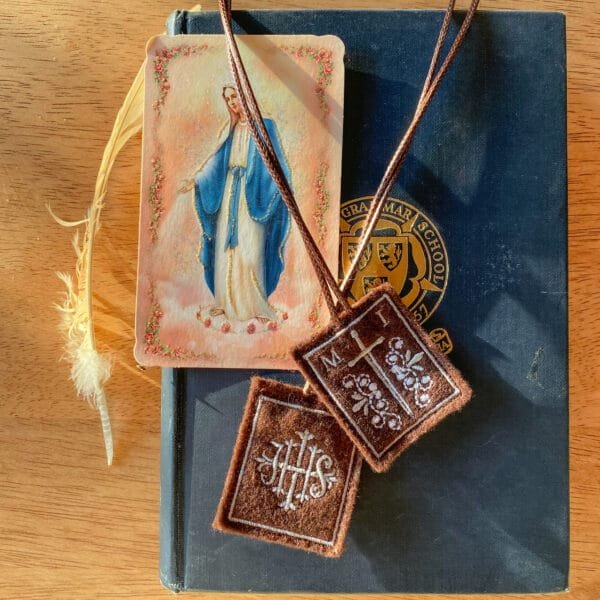 Premium Handcrafted Brown Scapular for Men – Sacred Emblem - Made in England - Image 6