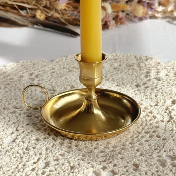 Alternative view of Vintage Brass Candle Holder with Bell Tray