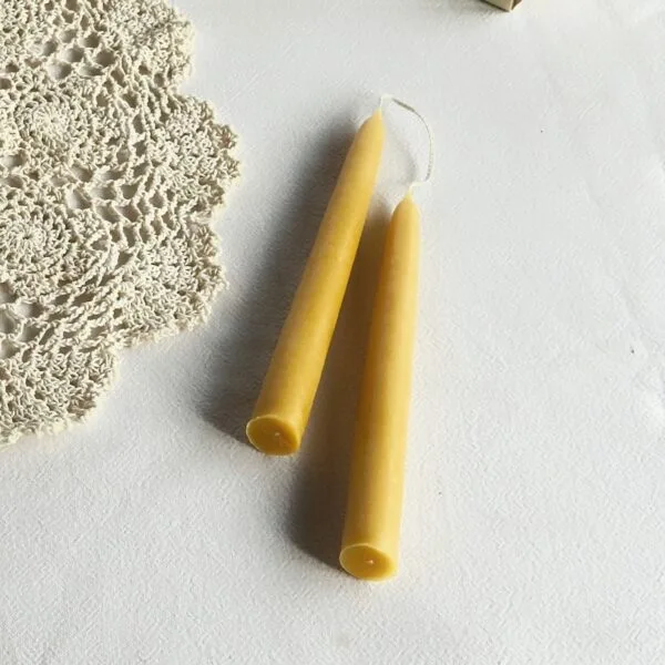 8" Pure Beeswax Dinner Candles (Pair)