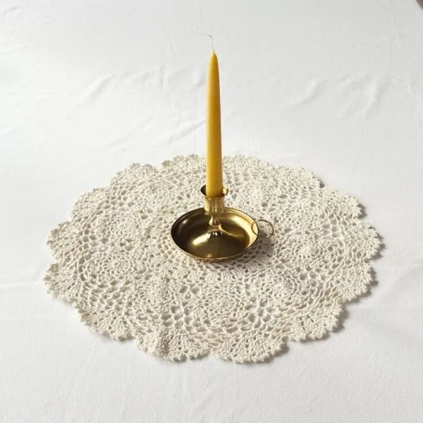 Alternative view of 8" Pure Beeswax Dinner Candles (Pair)