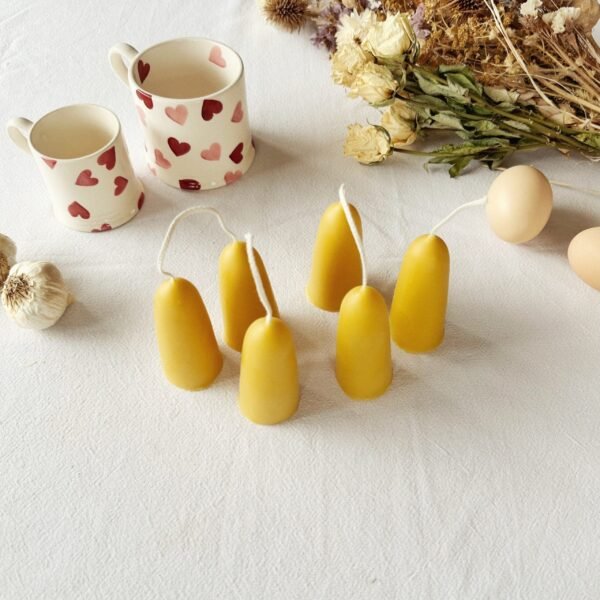 Alternative view of Stubby Pure Beeswax Pillar Candles - Short (Pair)