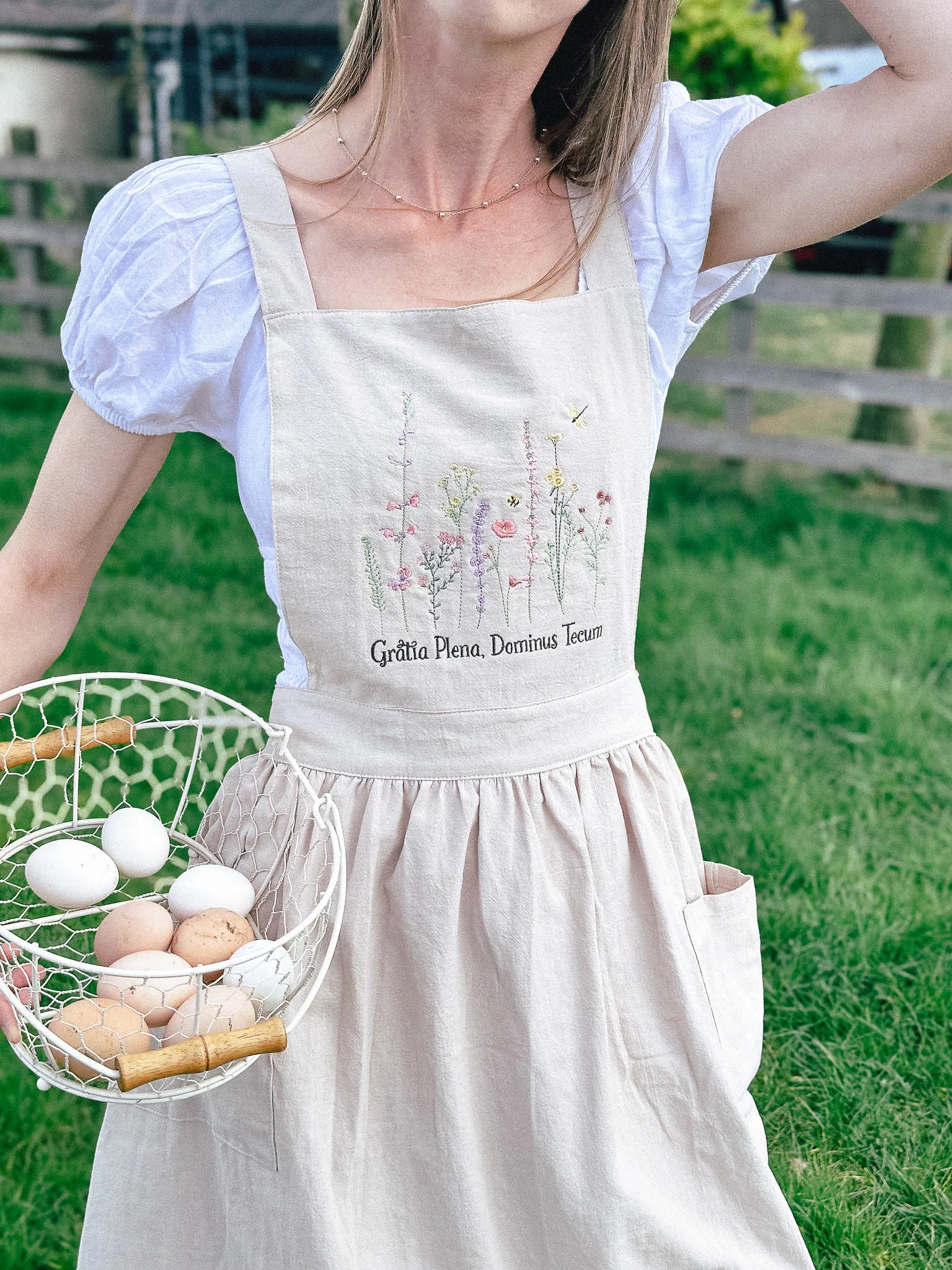 Full of Grace – Embroidered Linen Apron Dress - Image 11