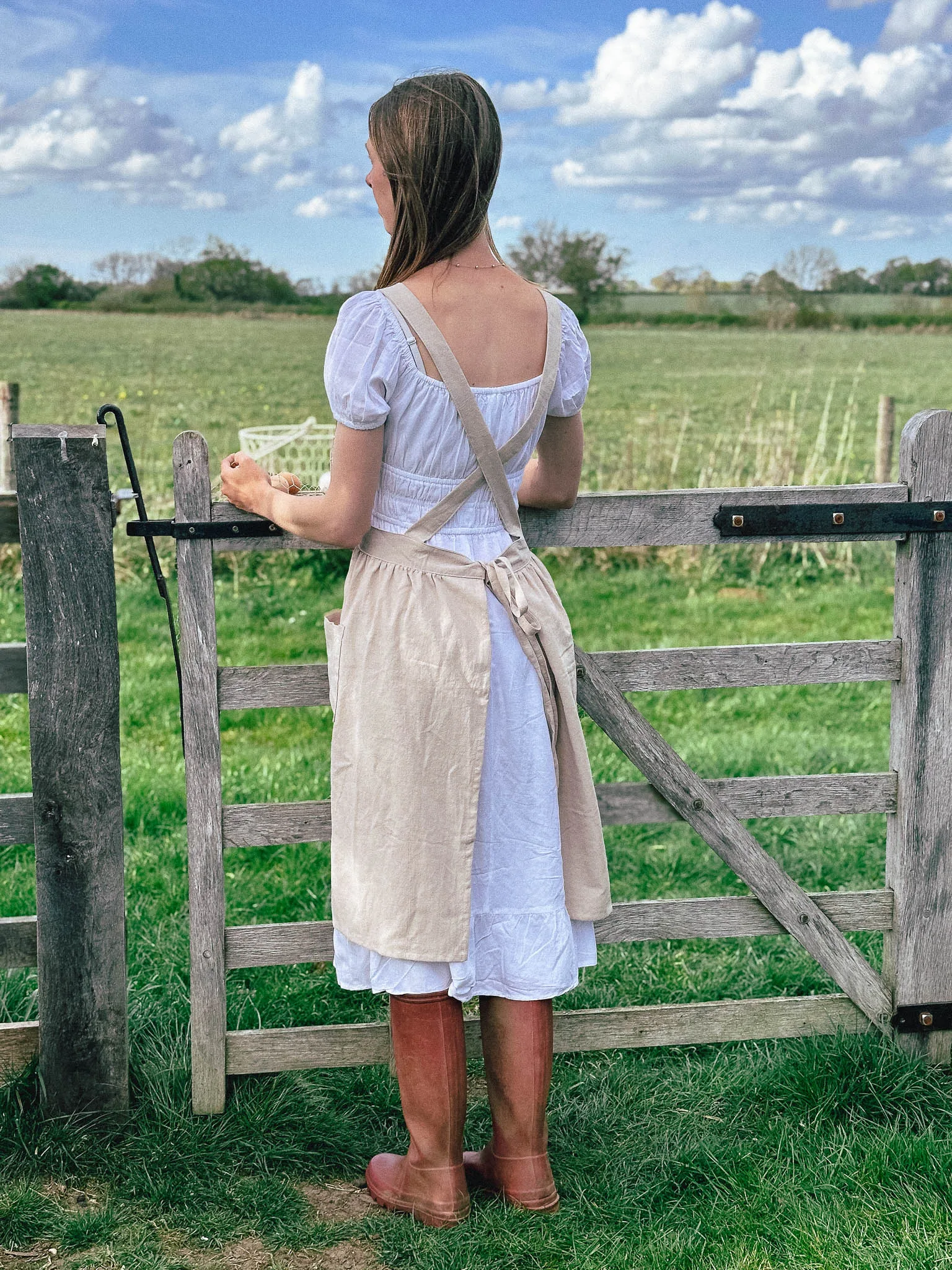 Full of Grace – Embroidered Linen Apron Dress - Image 8