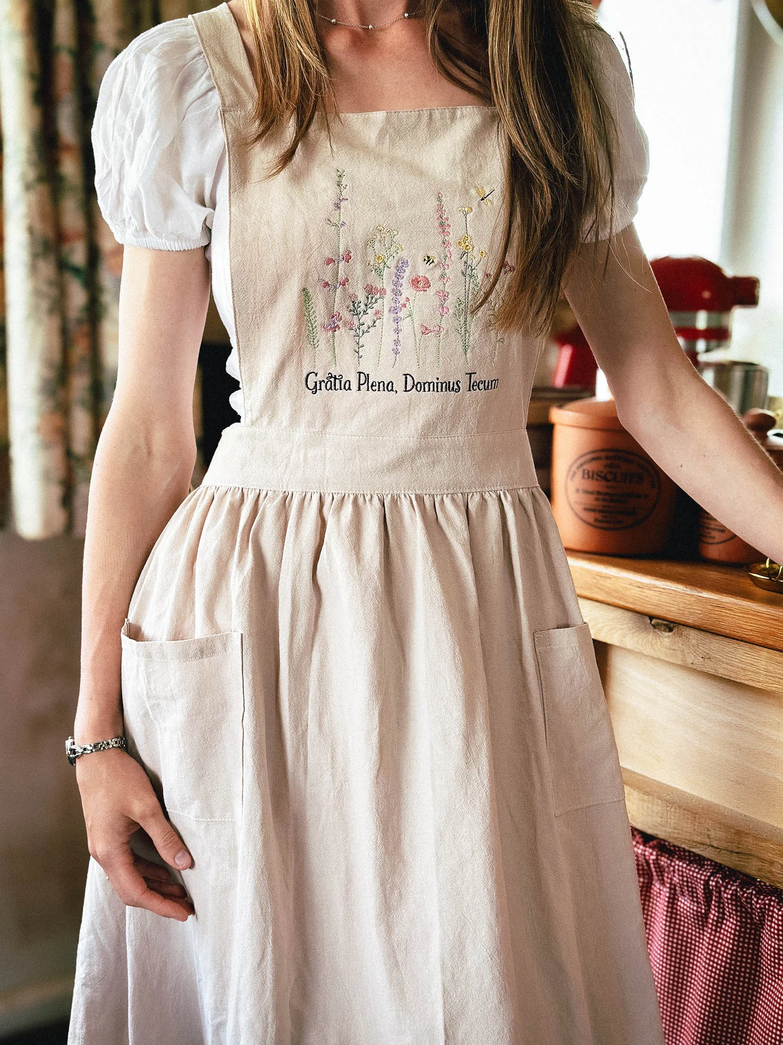 Full of Grace – Embroidered Linen Apron Dress - Image 12