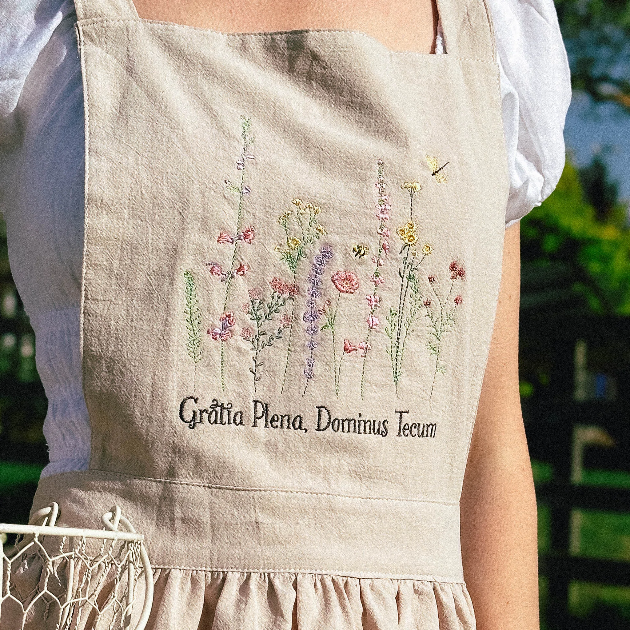 Full of Grace – Embroidered Linen Apron Dress - Image 5