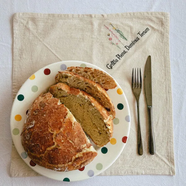 Full of Grace Embroidered Linen Napkins