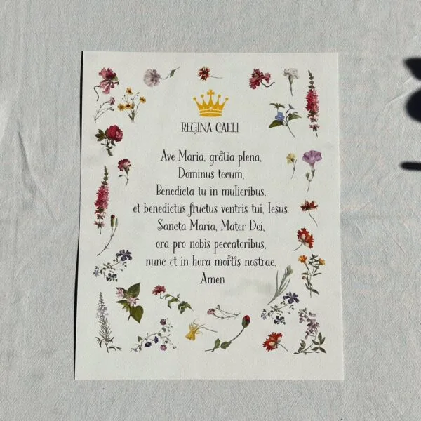 Wildflowers of Grace - Regina Caeli Poster (Digital Download)