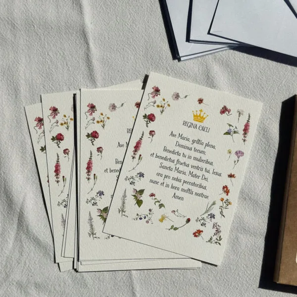 Alternative view of Wildflowers of Grace - Ave Maria -  Notecard Set