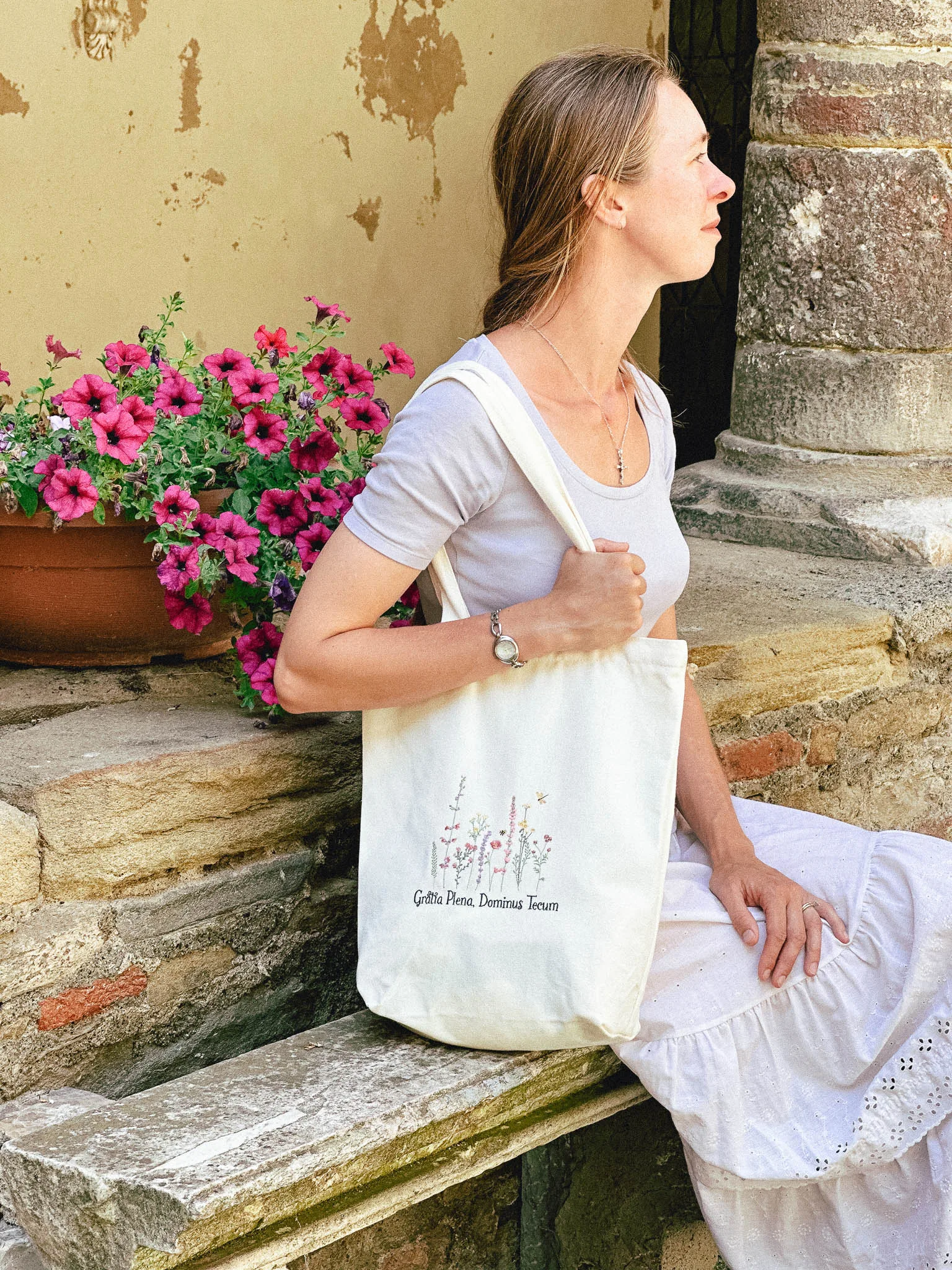 Full of Grace - Embroidered Tote Bag - Image 3